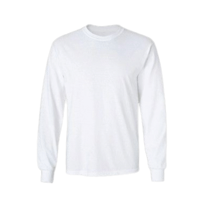 Kaos Putih Lengan Panjang